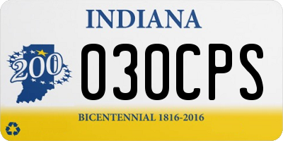 IN license plate 030CPS