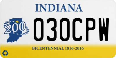 IN license plate 030CPW