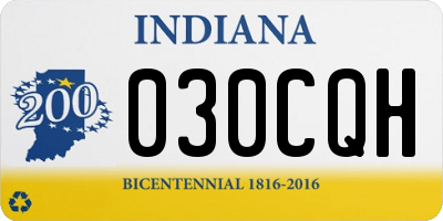 IN license plate 030CQH