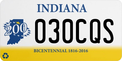 IN license plate 030CQS