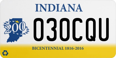 IN license plate 030CQU