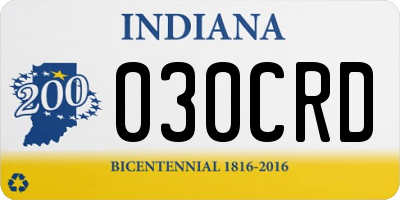 IN license plate 030CRD