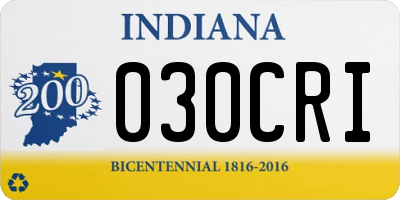 IN license plate 030CRI