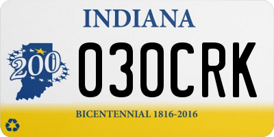 IN license plate 030CRK