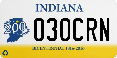 IN license plate 030CRN
