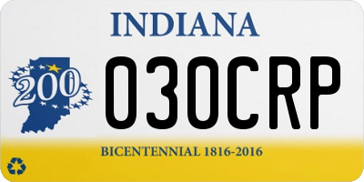 IN license plate 030CRP