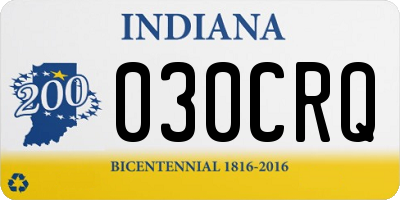 IN license plate 030CRQ