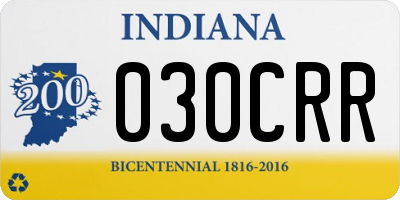 IN license plate 030CRR