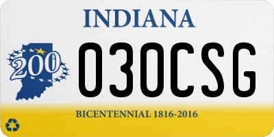 IN license plate 030CSG