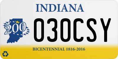 IN license plate 030CSY