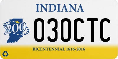 IN license plate 030CTC