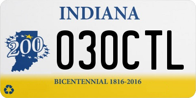 IN license plate 030CTL