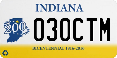 IN license plate 030CTM