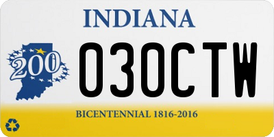 IN license plate 030CTW