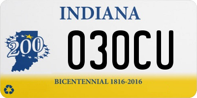 IN license plate 030CU