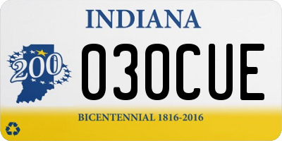 IN license plate 030CUE