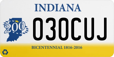 IN license plate 030CUJ