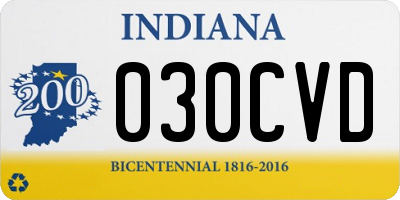 IN license plate 030CVD