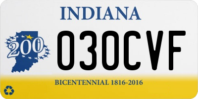 IN license plate 030CVF