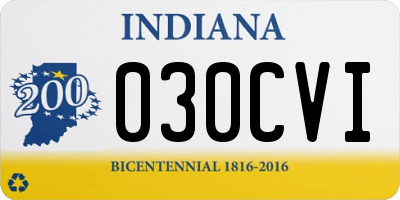 IN license plate 030CVI