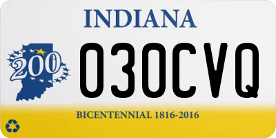 IN license plate 030CVQ