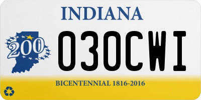 IN license plate 030CWI