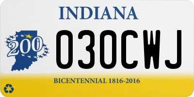 IN license plate 030CWJ