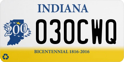 IN license plate 030CWQ