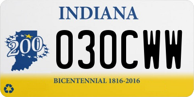 IN license plate 030CWW
