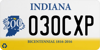 IN license plate 030CXP