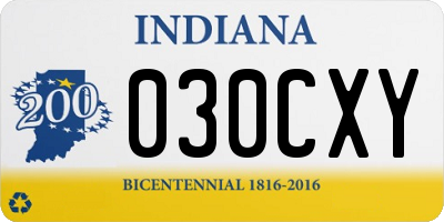 IN license plate 030CXY