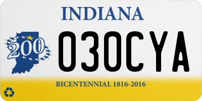 IN license plate 030CYA