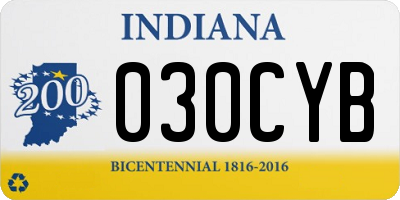 IN license plate 030CYB