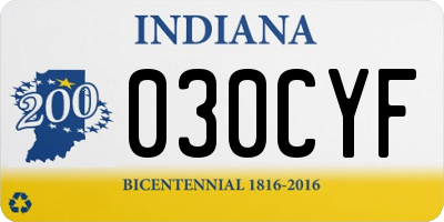 IN license plate 030CYF