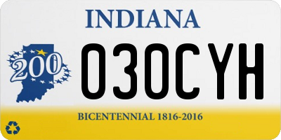 IN license plate 030CYH