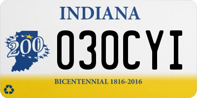 IN license plate 030CYI