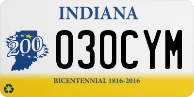 IN license plate 030CYM
