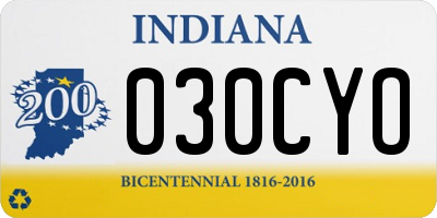 IN license plate 030CYO