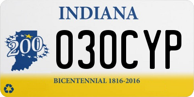 IN license plate 030CYP