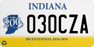 IN license plate 030CZA