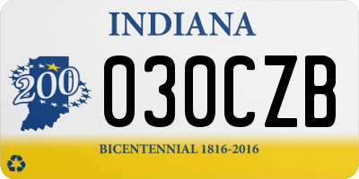 IN license plate 030CZB