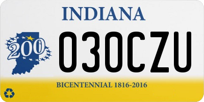 IN license plate 030CZU