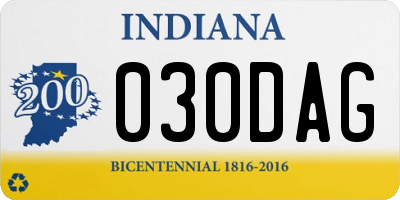 IN license plate 030DAG