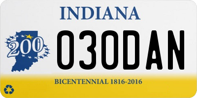 IN license plate 030DAN