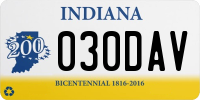 IN license plate 030DAV