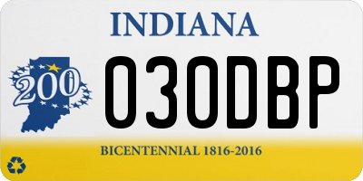IN license plate 030DBP