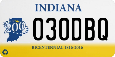 IN license plate 030DBQ