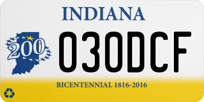 IN license plate 030DCF