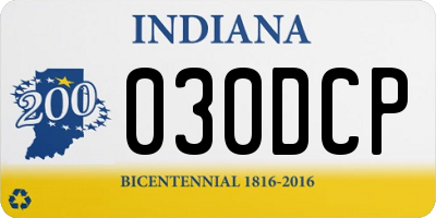 IN license plate 030DCP
