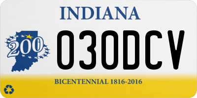 IN license plate 030DCV